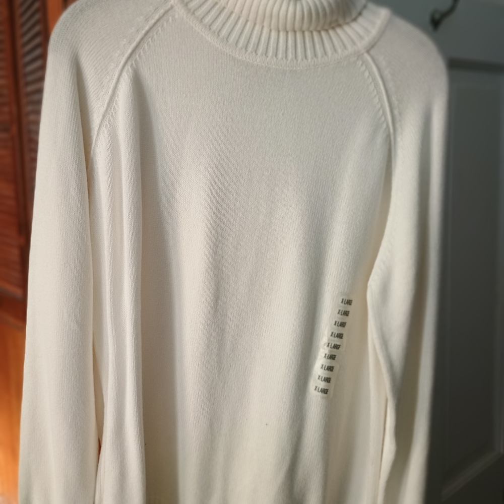 Jeanne Pierre Women's White Turtleneck Sweater
